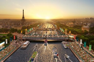 Vue d'artiste de la cérémonie d'ouverture inédite des Jeux olympiques de Paris, dont les autorités françaises craignent qu'elle ne soit la cible d'attaques de drones